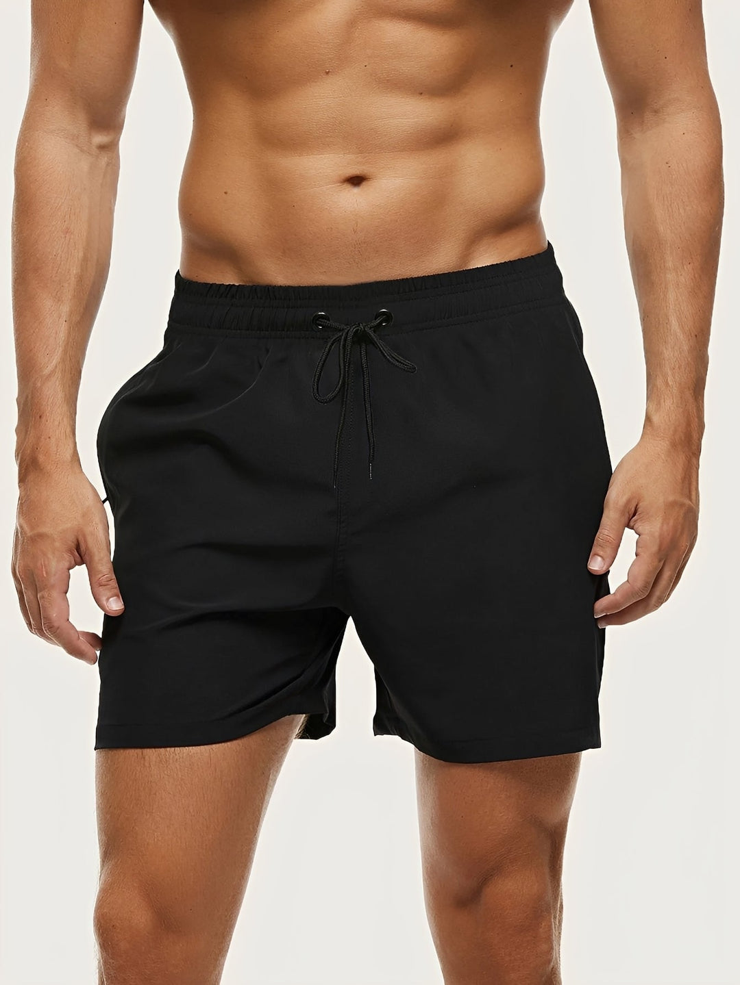Herr Badeshorts - Snabbtorkande strandshorts - Svart