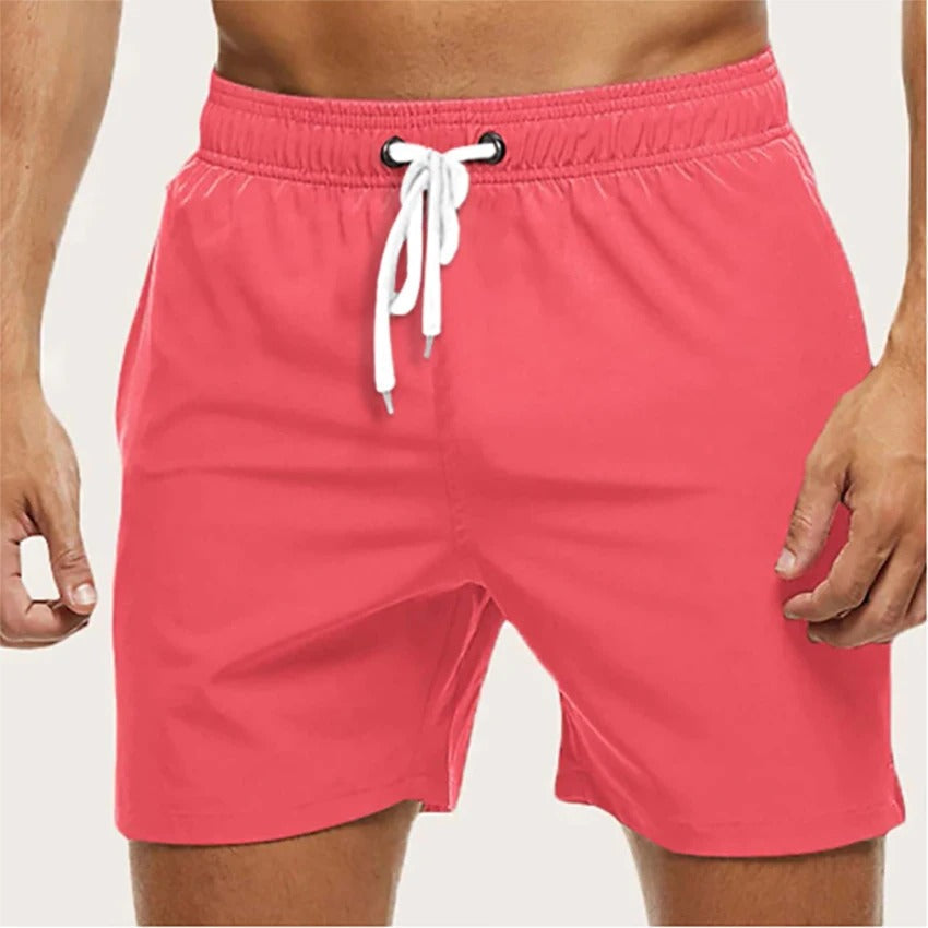 Herr Badshorts Pool Strand - Avslappnad Passform - Rosa