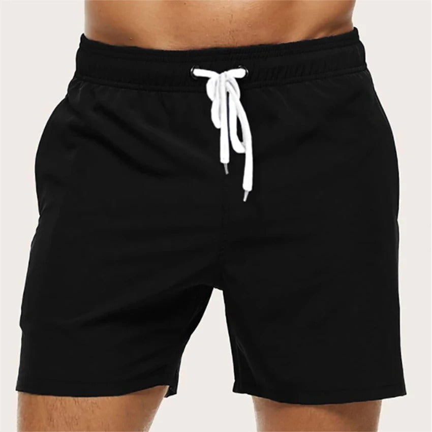 Herr Badshorts Pool Strand - Avslappnad Passform - Svart