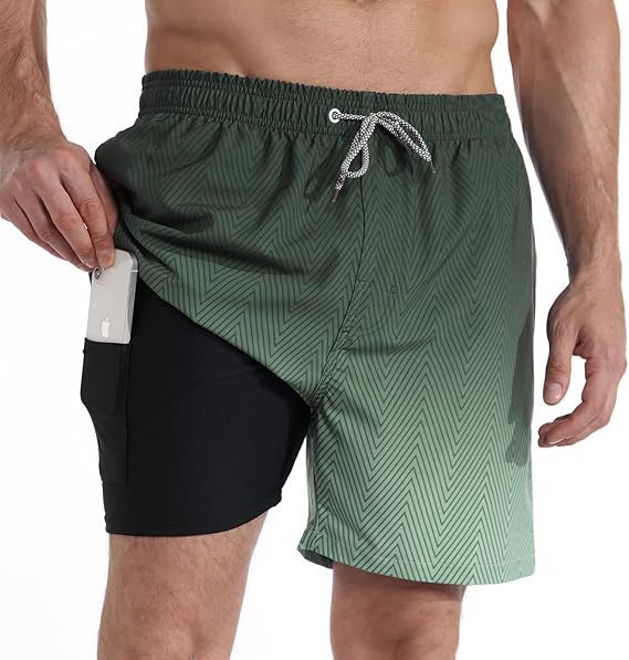 Herr Badshorts Sommar - Klassisk strandstil - Grön