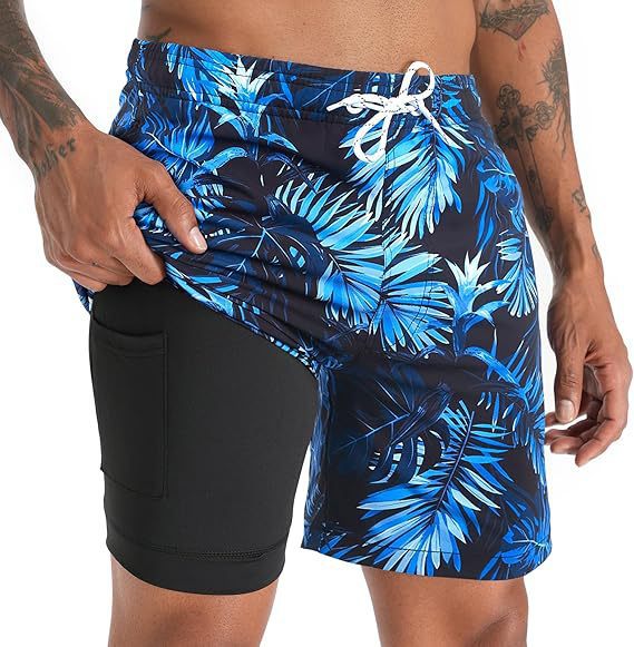 Herr Badshorts Sommar - Klassisk strandstil - Mörkblå