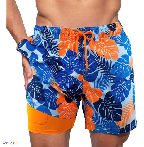 Herr Badshorts Sommar - Klassisk strandstil - Orange