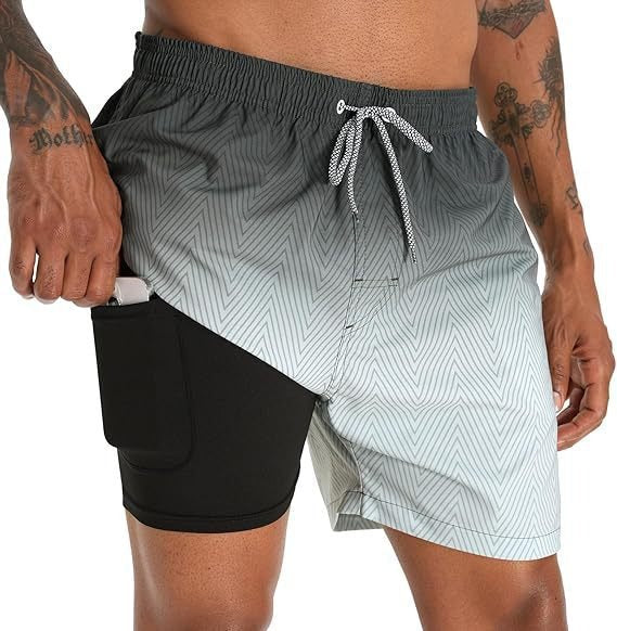 Herr Badshorts Sommar - Klassisk strandstil - Vit