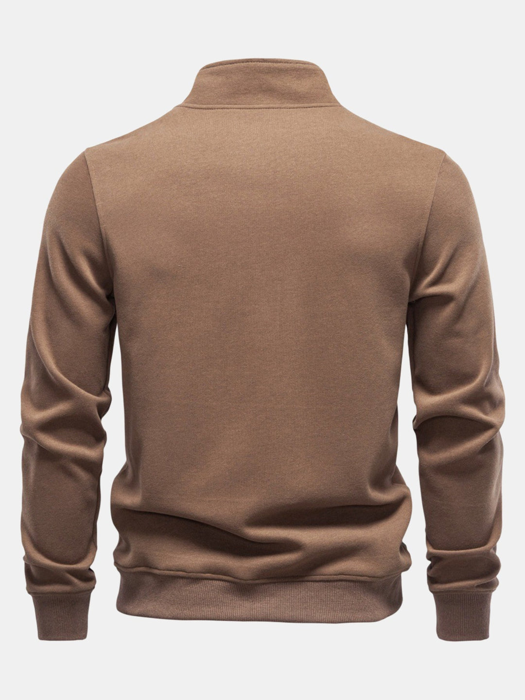 Herr Bomullsblandning Kvartsblixtad Sweatshirt - Klassisk Casual