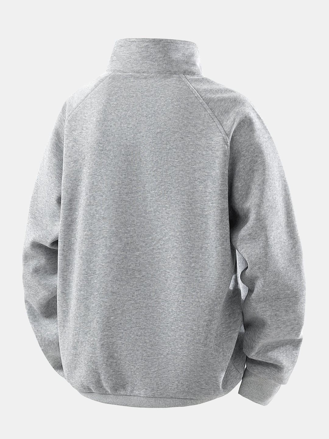 Herr Bomullsblandning Quarter Zip Sweatshirt - Avslappnad Passform