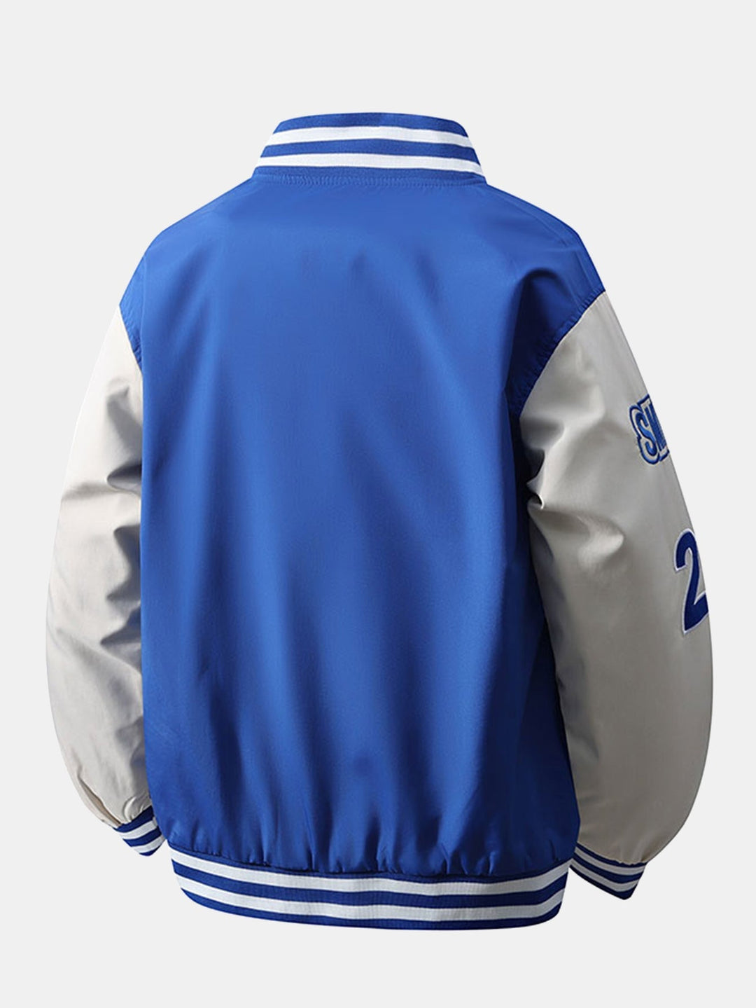 Herr Broderad Varsity Bomberjacka - Relaxad Passform Streetwear