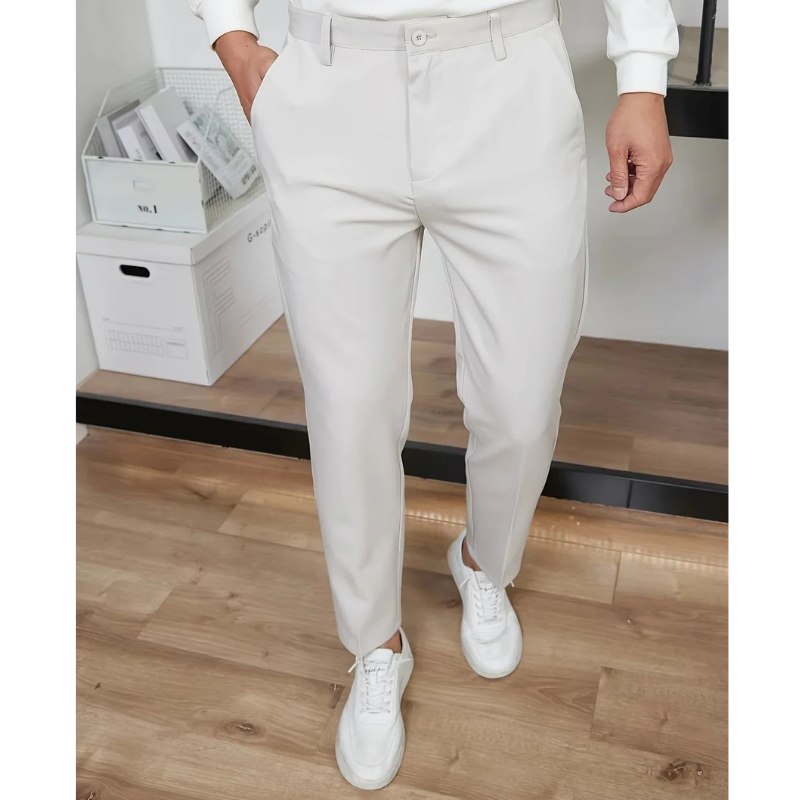 Herr Byxor Vida Ben – Modern Business Casual - Ljusgrå