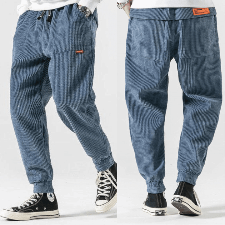 Herr Cargo Byxor - Corduroy Look Relaxed Fit