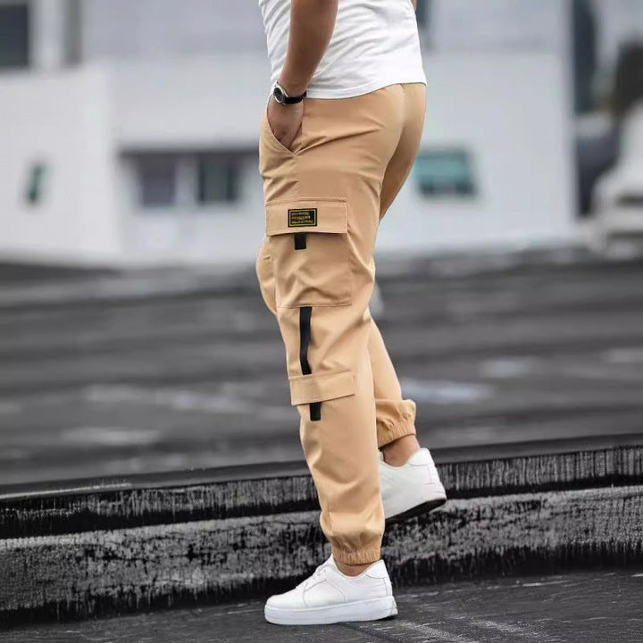 Herr Cargo Byxor - Flera Fickor &amp; Robust Passform - Beige
