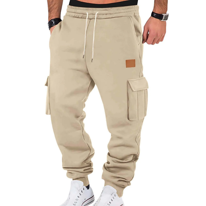Herr Cargo Byxor Tapered - Praktisk Vinterstil - Khaki