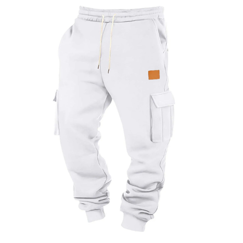 Herr Cargo Byxor Tapered - Praktisk Vinterstil - Vit