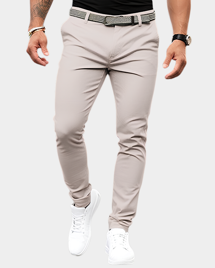 Herr Chino-Byxor - Smart-Casual Stil - Beige