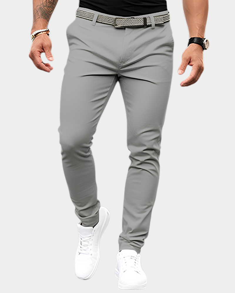 Herr Chino-Byxor - Smart-Casual Stil - Grå