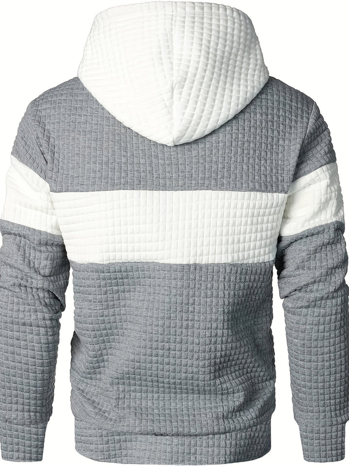 Herr Colorblock Hoodie - Andningsbar &amp; Casual