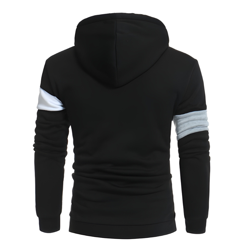 Herr Colorblock Hoodie - Sportiv Sweatshirt med Varm Design
