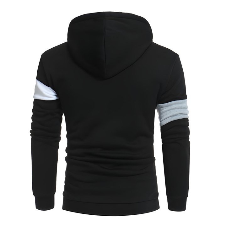 Herr Colorblock Hoodie - Sportiv Sweatshirt med Varm Design
