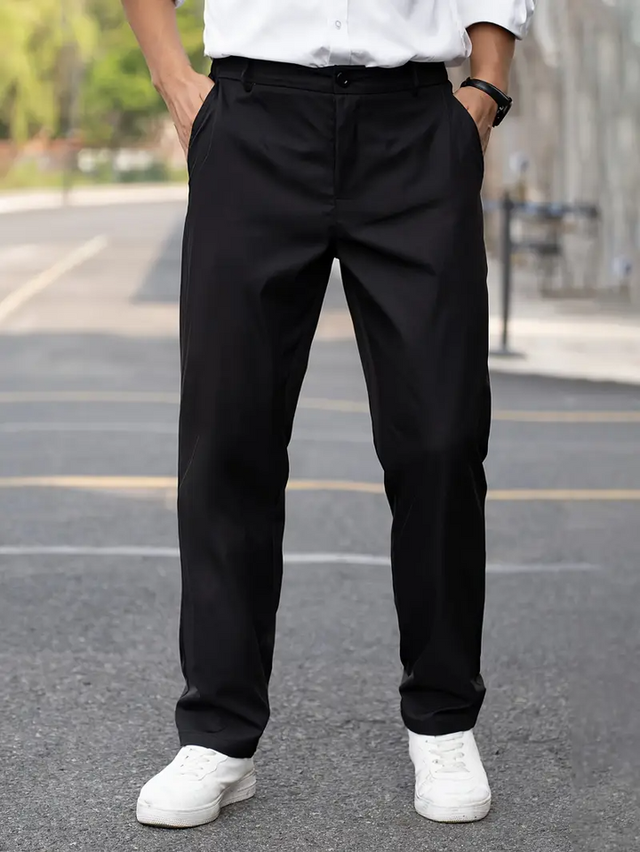 Herr Comfort Fit Byxor - Klassisk Casual Design