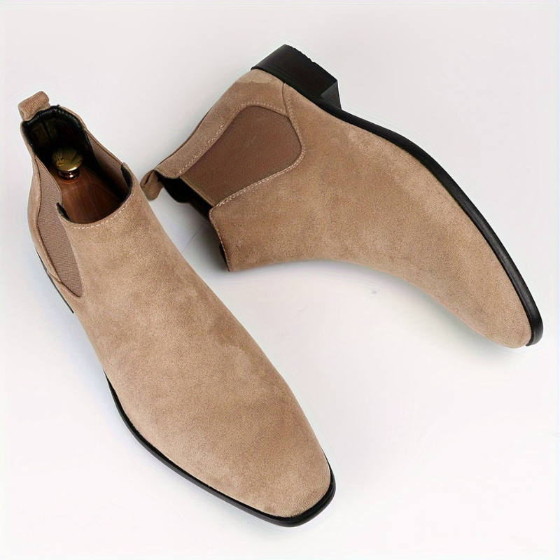 Herr Elastiska Ankelskor - Slip-On med Antislip Sula - Beige