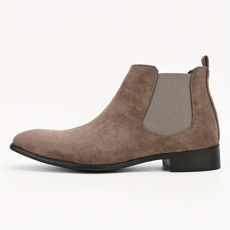 Herr Elastiska Ankelskor - Slip-On med Antislip Sula - Khaki