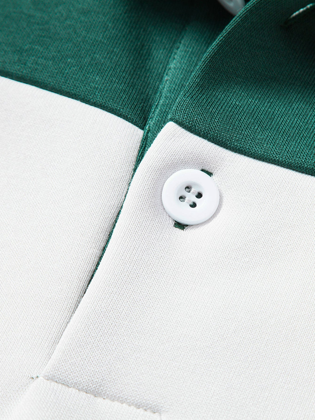 Herr Färgblock Polokrage Sweatshirt – Avslappnad Passform