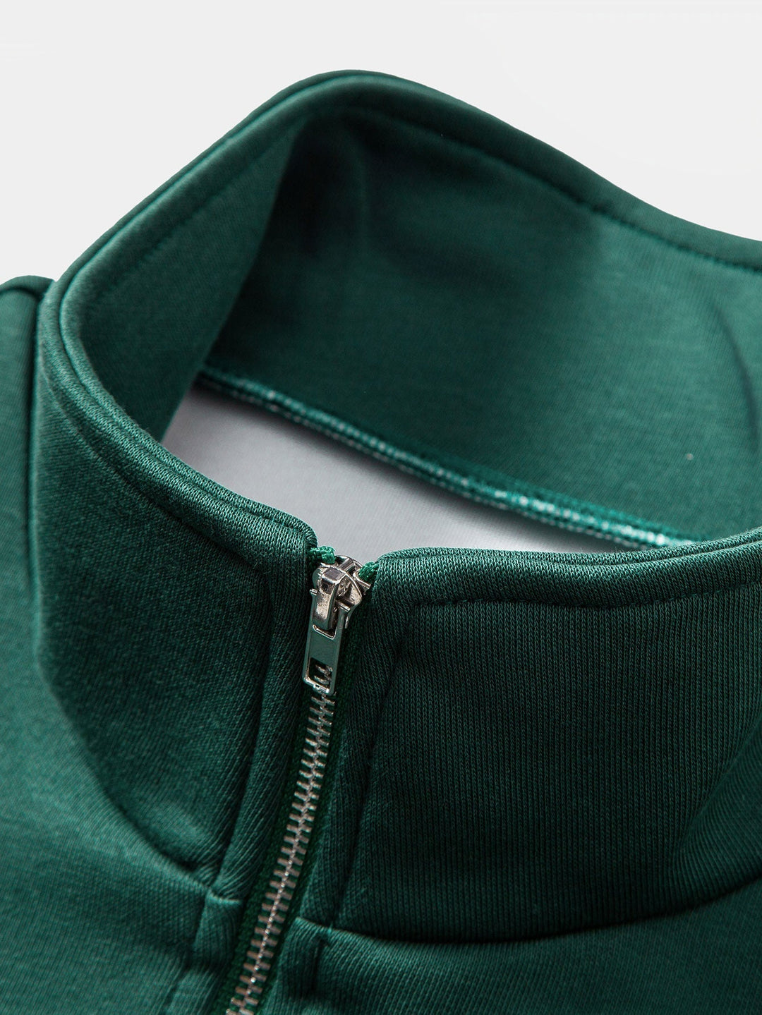 Herr Färgblock Sweatshirt med Dragkedja – Avslappnad Passform