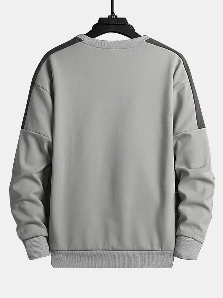 Herr Fjällgrafik Sweatshirt - Relaxad Passform Streetwear