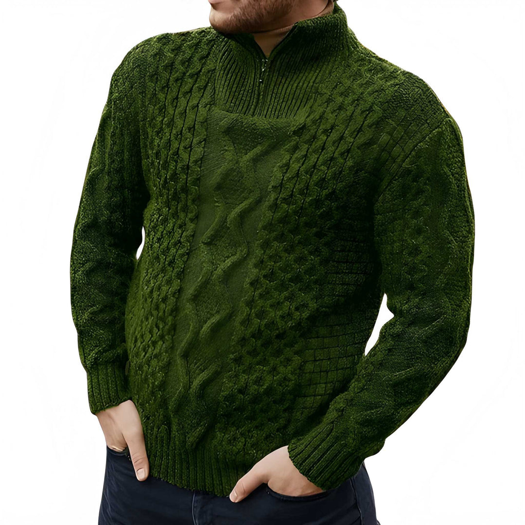 Herr Halvzip Sweatshirt Sportiv Passform - Klassisk Stil