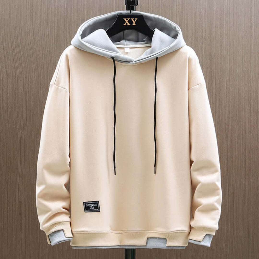 Herr Hoodie Oversized Capuchon - Casual Streetstyle - Beige