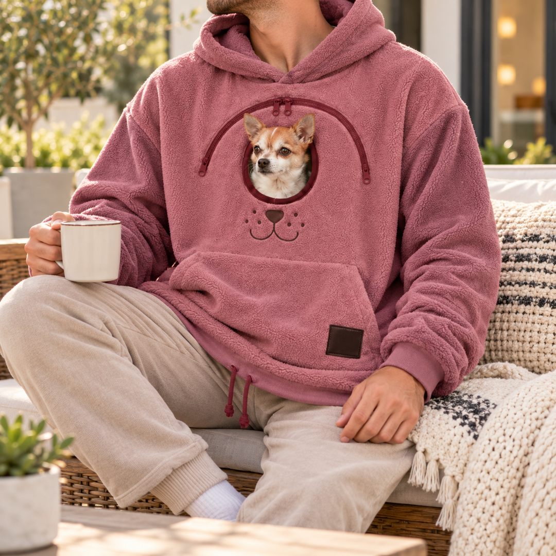 Herr Hundbärare Hoodie - Praktisk Hundväska