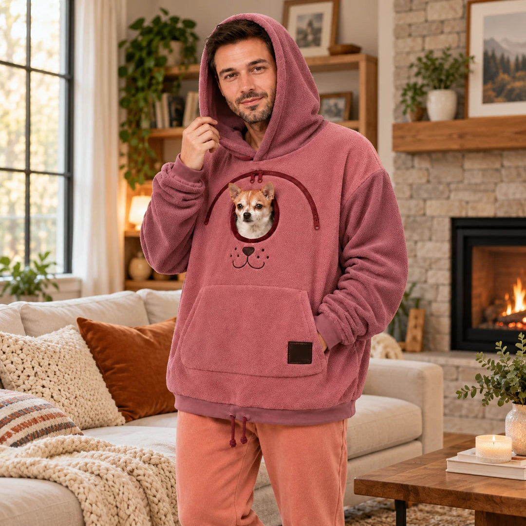 Herr Hundbärare Hoodie - Praktisk Hundväska