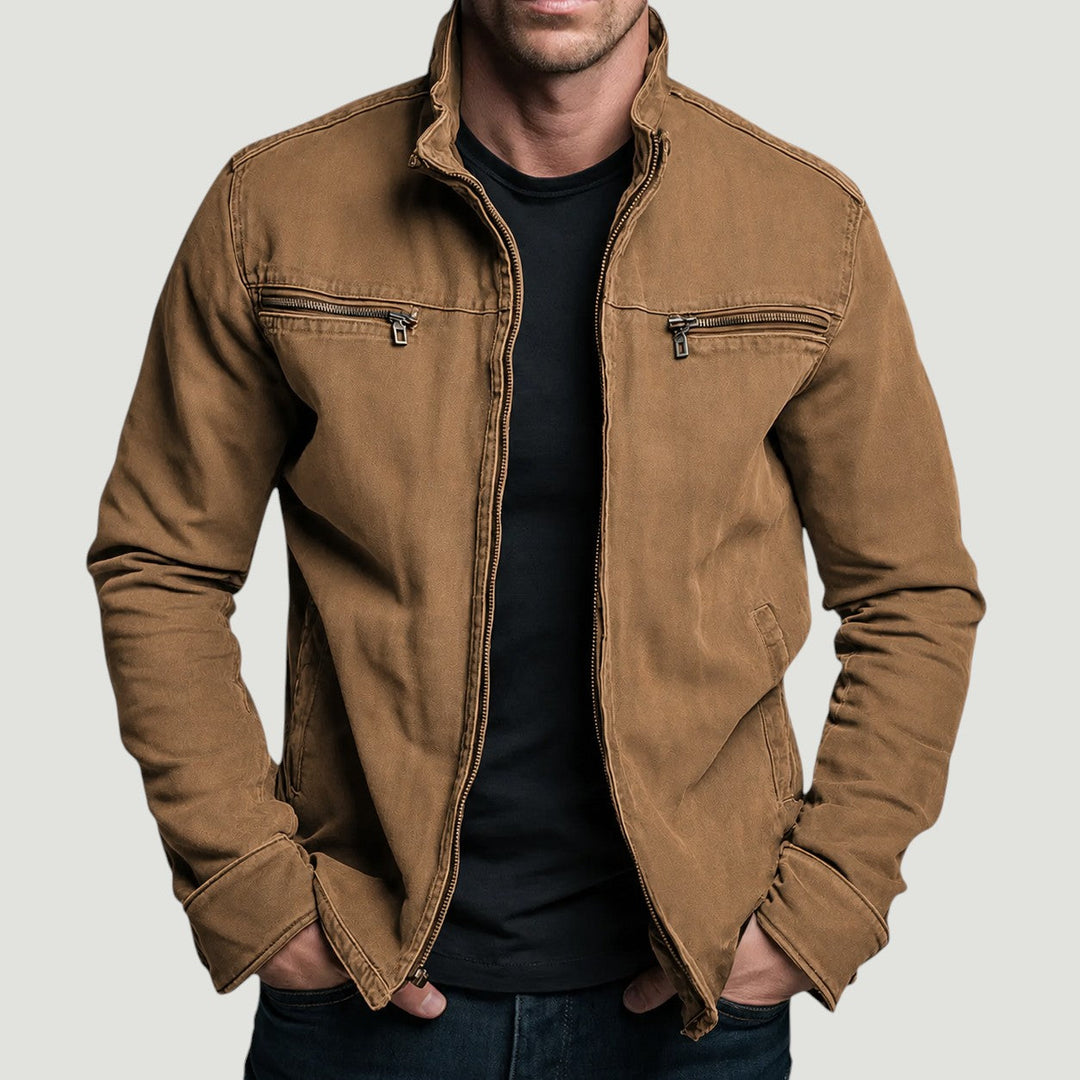 Herr Jacka med karaktär - Modern skjortkrage - Brun