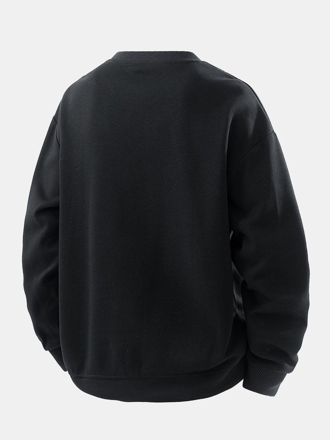 Herr Jacquard Sweatshirt med Bröstficka – Avslappnad Passform
