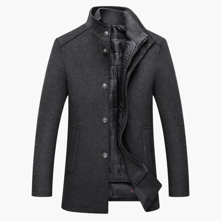 Herr Jas Getaillerad med Knappar - Vinterkollektion - Grå
