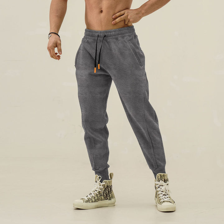 Herr Joggerbyxor Löst Snitt &amp; Fickor - Casual Stretch - Grå
