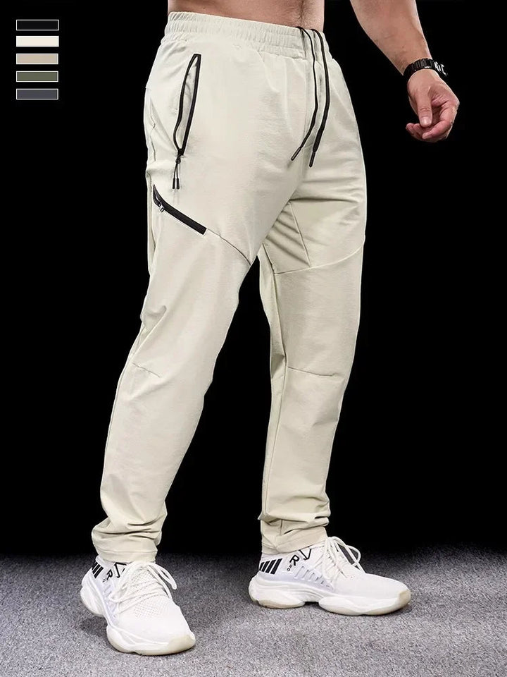 Herr Joggingbyxor Tapered - Sportiv Vinterstil - Aprikos