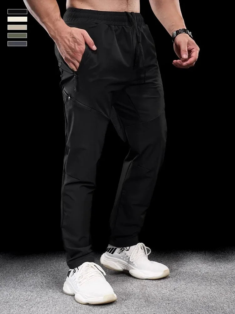Herr Joggingbyxor Tapered - Sportiv Vinterstil - Svart