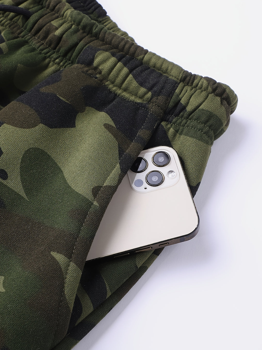 Herr Kamouflage Hoodie och Träningsset - Elastisk Polyester