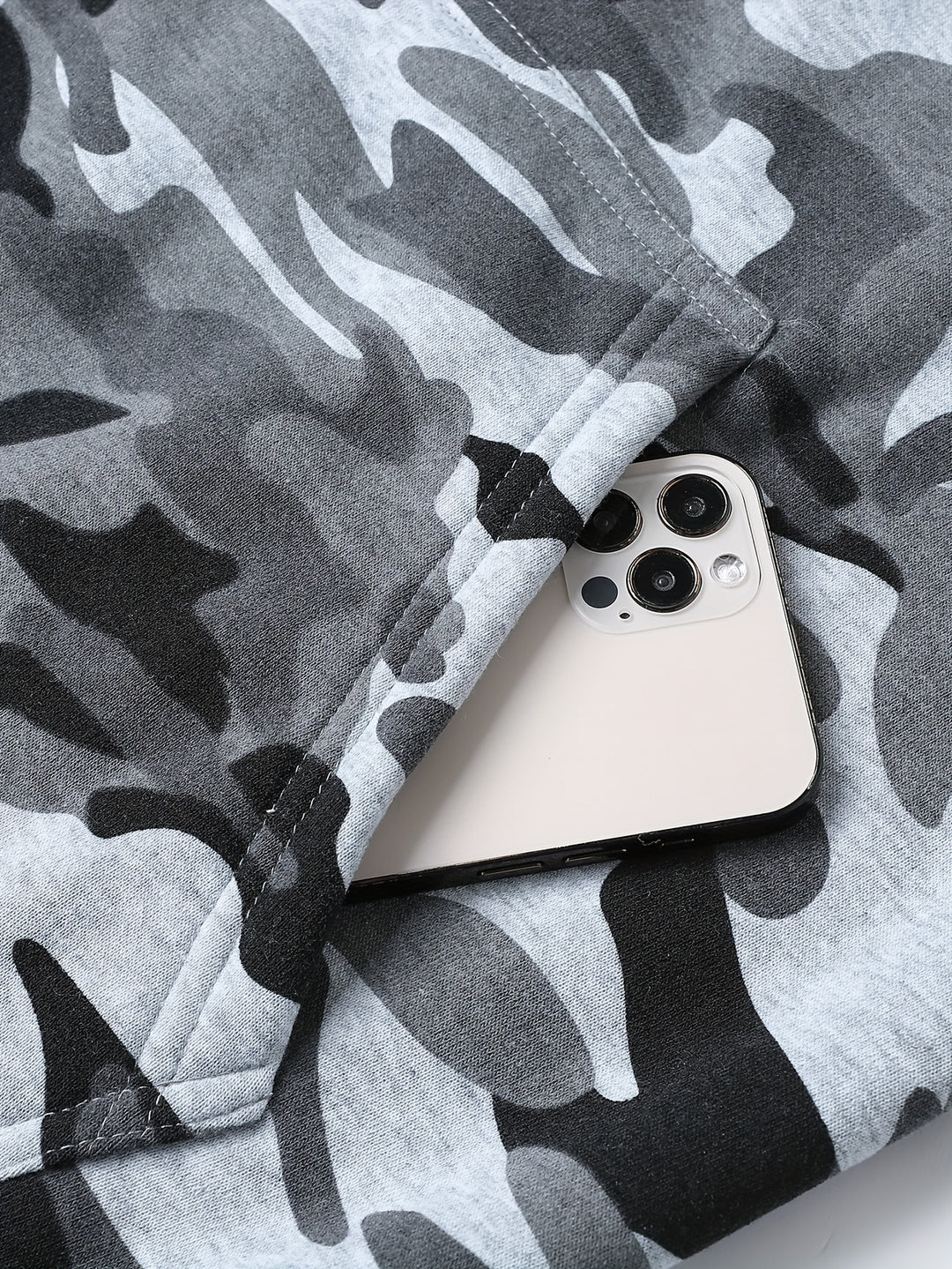 Herr Kamouflage Hoodie och Träningsset - Elastisk Polyester