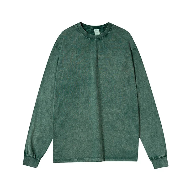 Herr Klassisk Bomullsskjorta Långärmad - Elegant Stil - Grön
