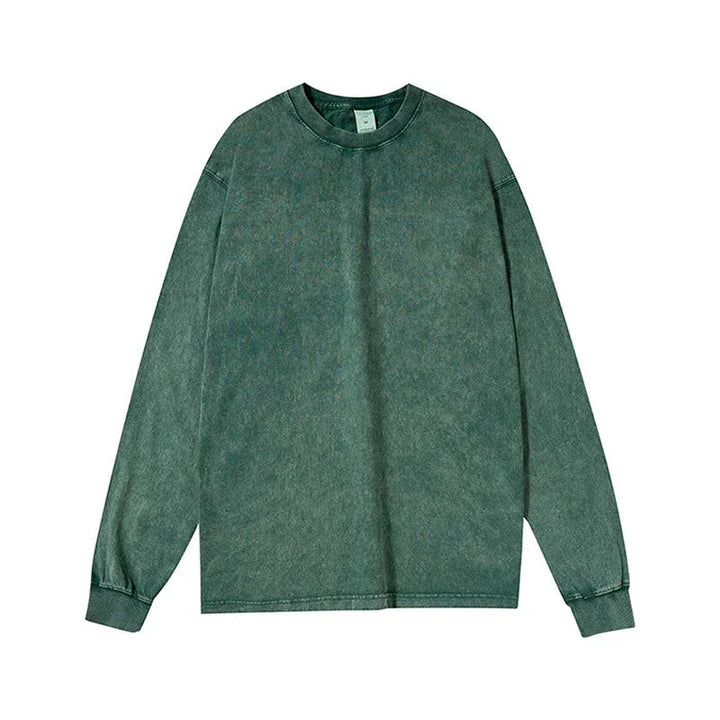 Herr Klassisk Bomullsskjorta Långärmad - Elegant Stil - Grön