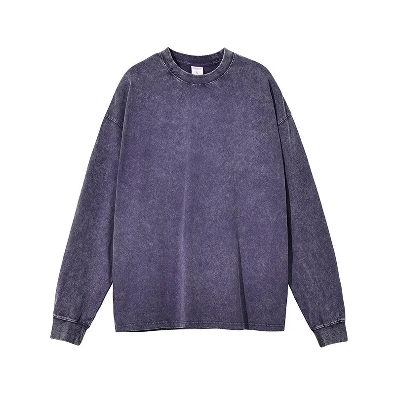 Herr Klassisk Bomullsskjorta Långärmad - Elegant Stil - Lila