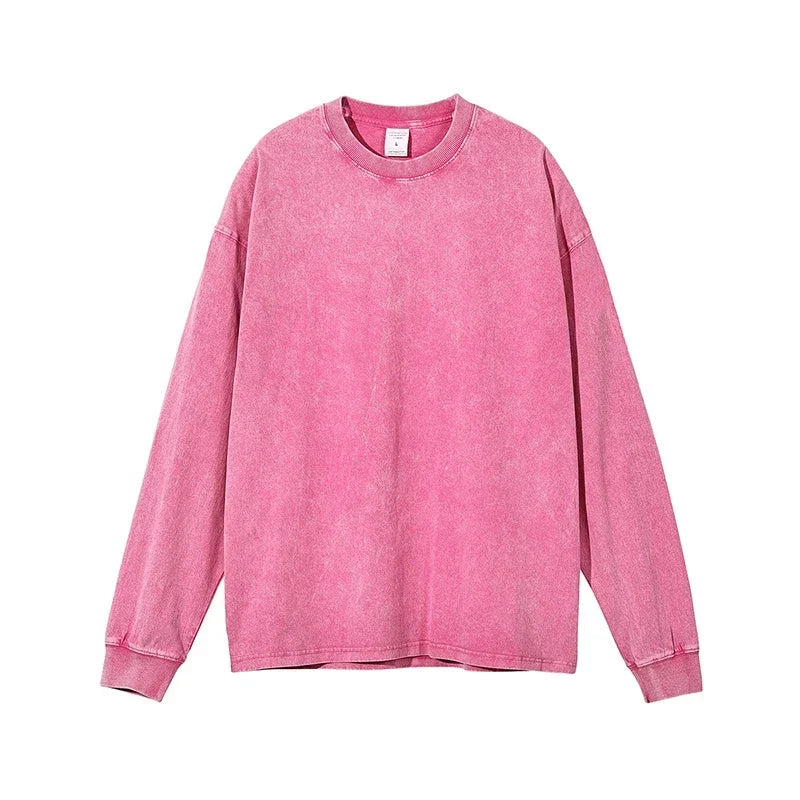 Herr Klassisk Bomullsskjorta Långärmad - Elegant Stil - Rosa
