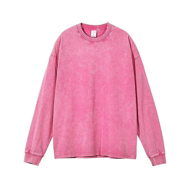 Herr Klassisk Bomullsskjorta Långärmad - Elegant Stil - Rosa