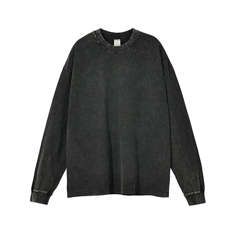 Herr Klassisk Bomullsskjorta Långärmad - Elegant Stil - Svart