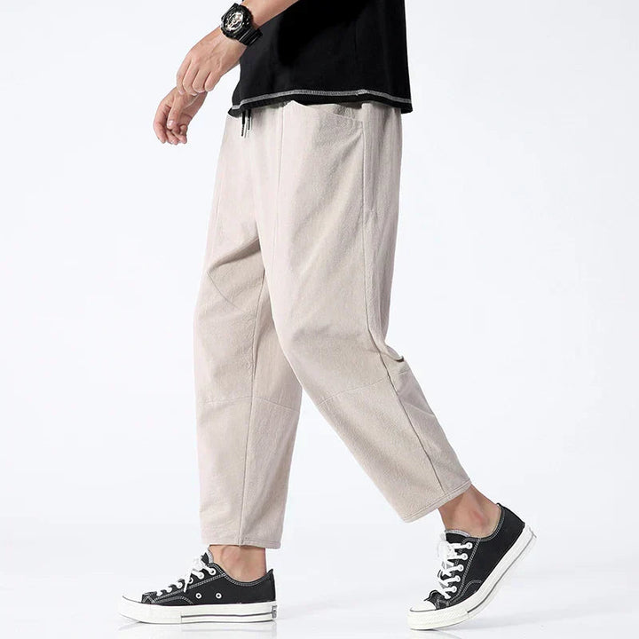 Herr Klassisk Komfortbyxor - Tidlös Elegans - Beige