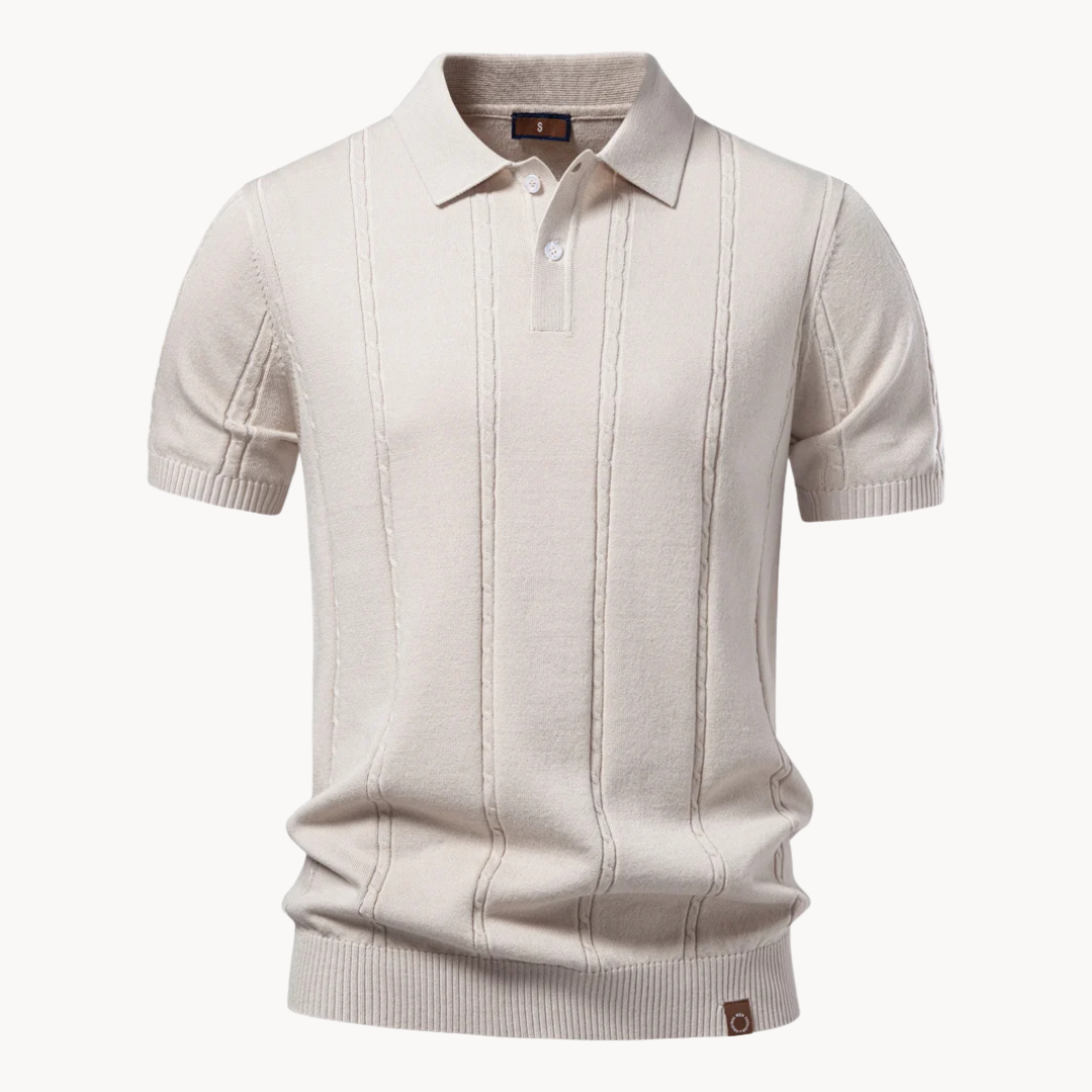Herr Klassisk Poloskjorta - Smart Casual - Beige