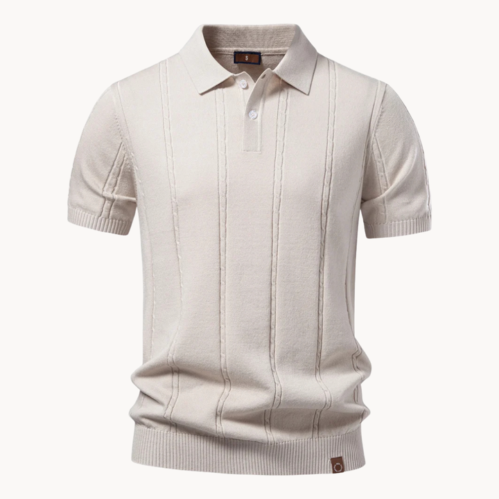 Herr Klassisk Poloskjorta - Smart Casual - Beige