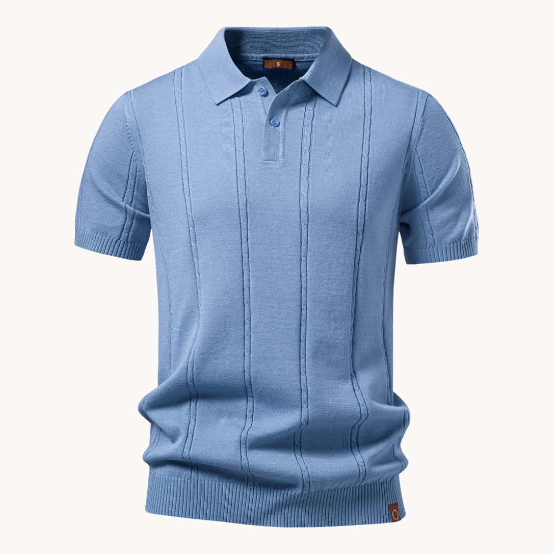 Herr Klassisk Poloskjorta - Smart Casual - Blå