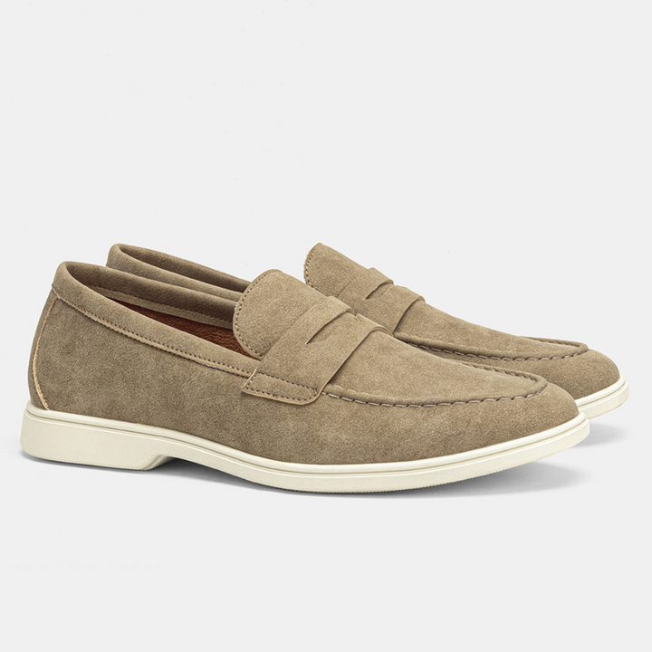 Herr Klassisk Slip-On Loafer - Bekväm Vardagssko - Valnötsbrun