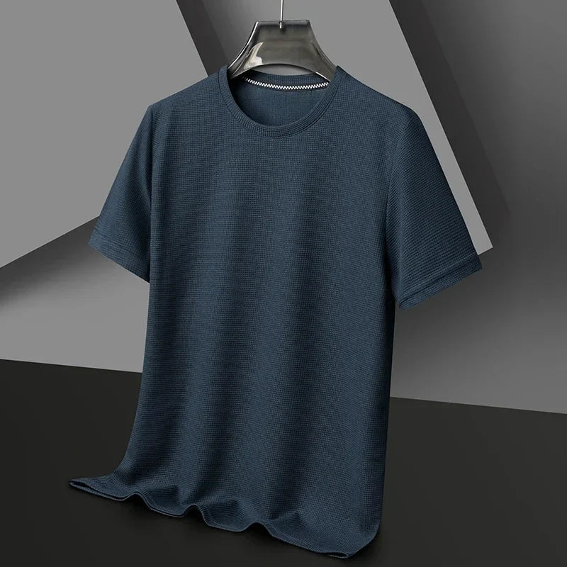 Herr Klassisk T-Shirt - Tidlös Stil - Blå